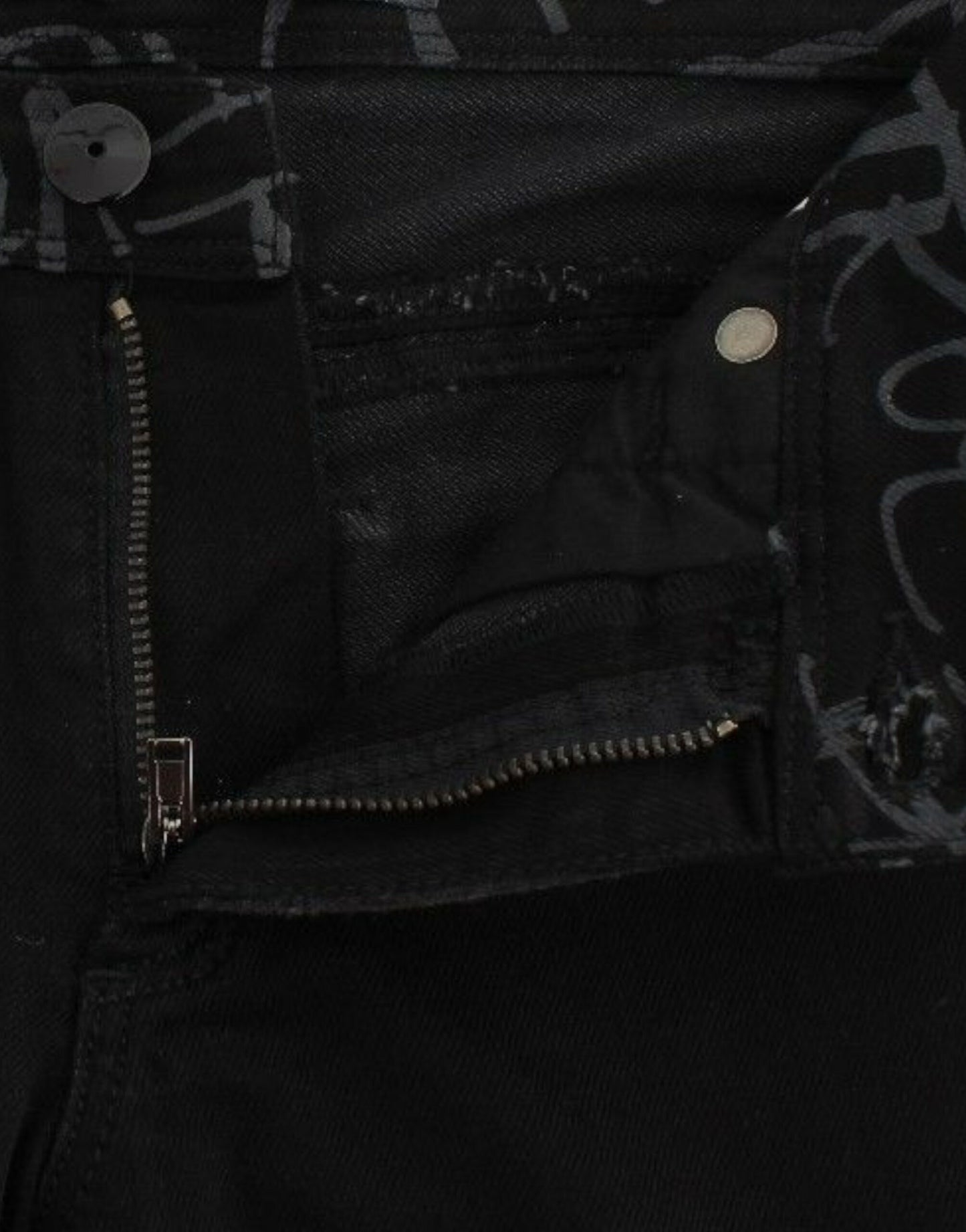 Ermanno Scervino Jeans Slim Neri Pantaloni in Denim Skinny Stretch