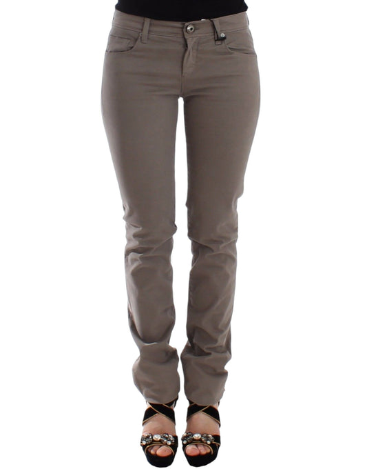 Ermanno Scervino Jeans Slim Beige Taupe Denim Pants Skinny
