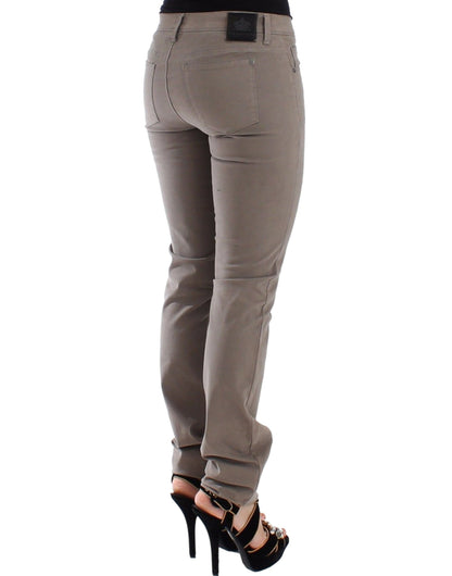 Ermanno Scervino Jeans Slim Beige Taupe Denim Pants Skinny