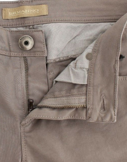 Ermanno Scervino Jeans Slim Beige Taupe Denim Pants Skinny