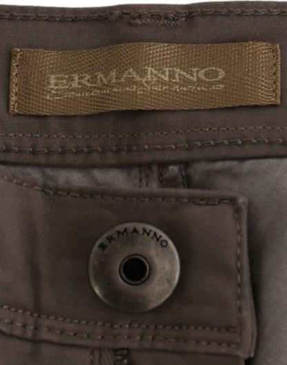 Ermanno Scervino Jeans Slim Beige Taupe Denim Pants Skinny