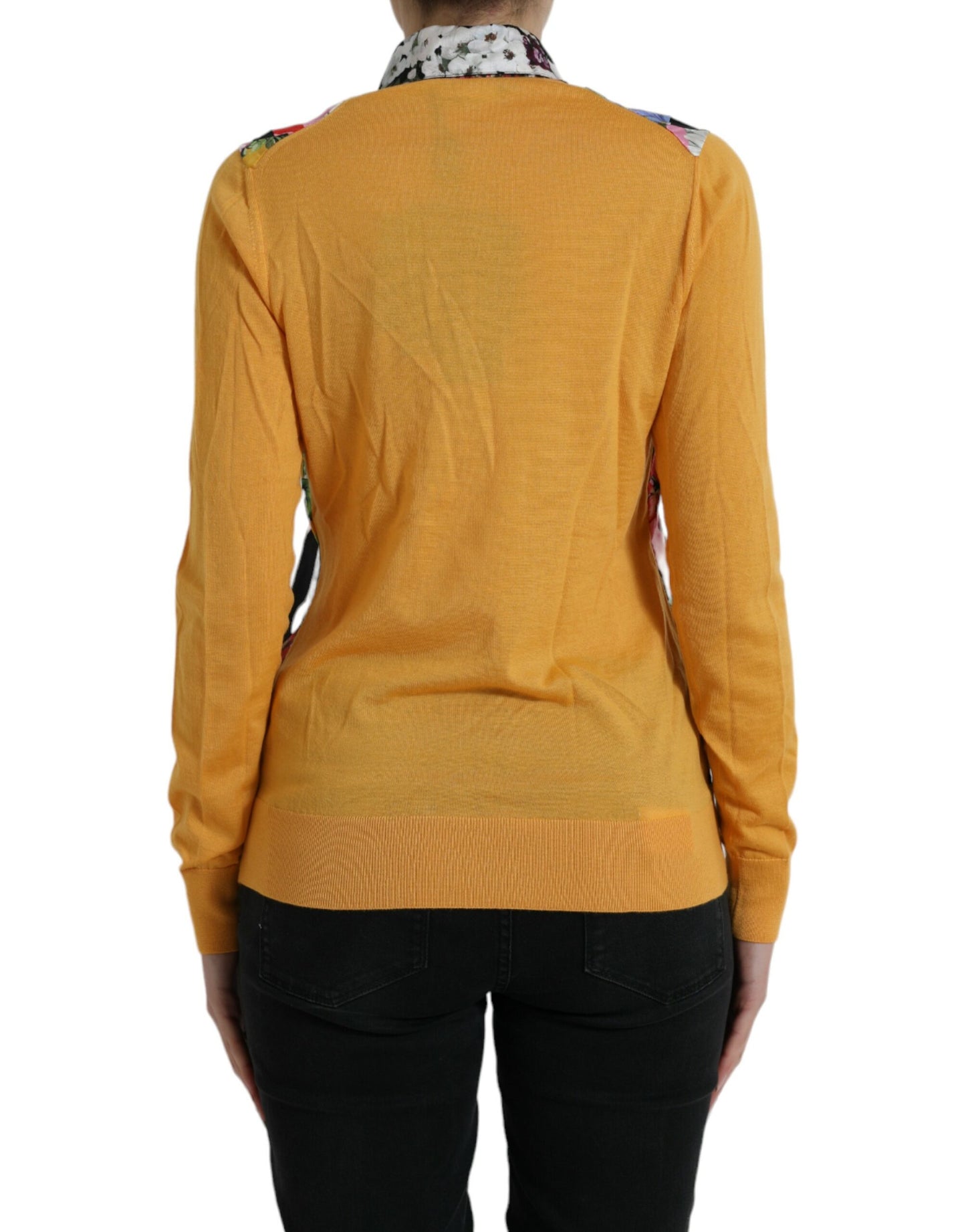 Dolce &amp; Gabbana Maglione Henley in cashmere patchwork multicolore
