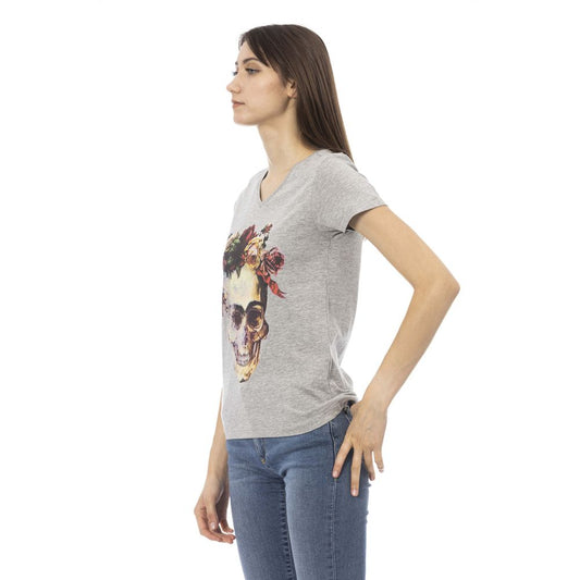 Trussardi Action Top da donna in cotone grigio