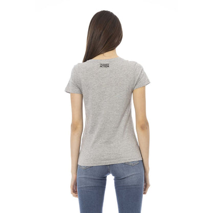 Trussardi Action Top da donna in cotone grigio