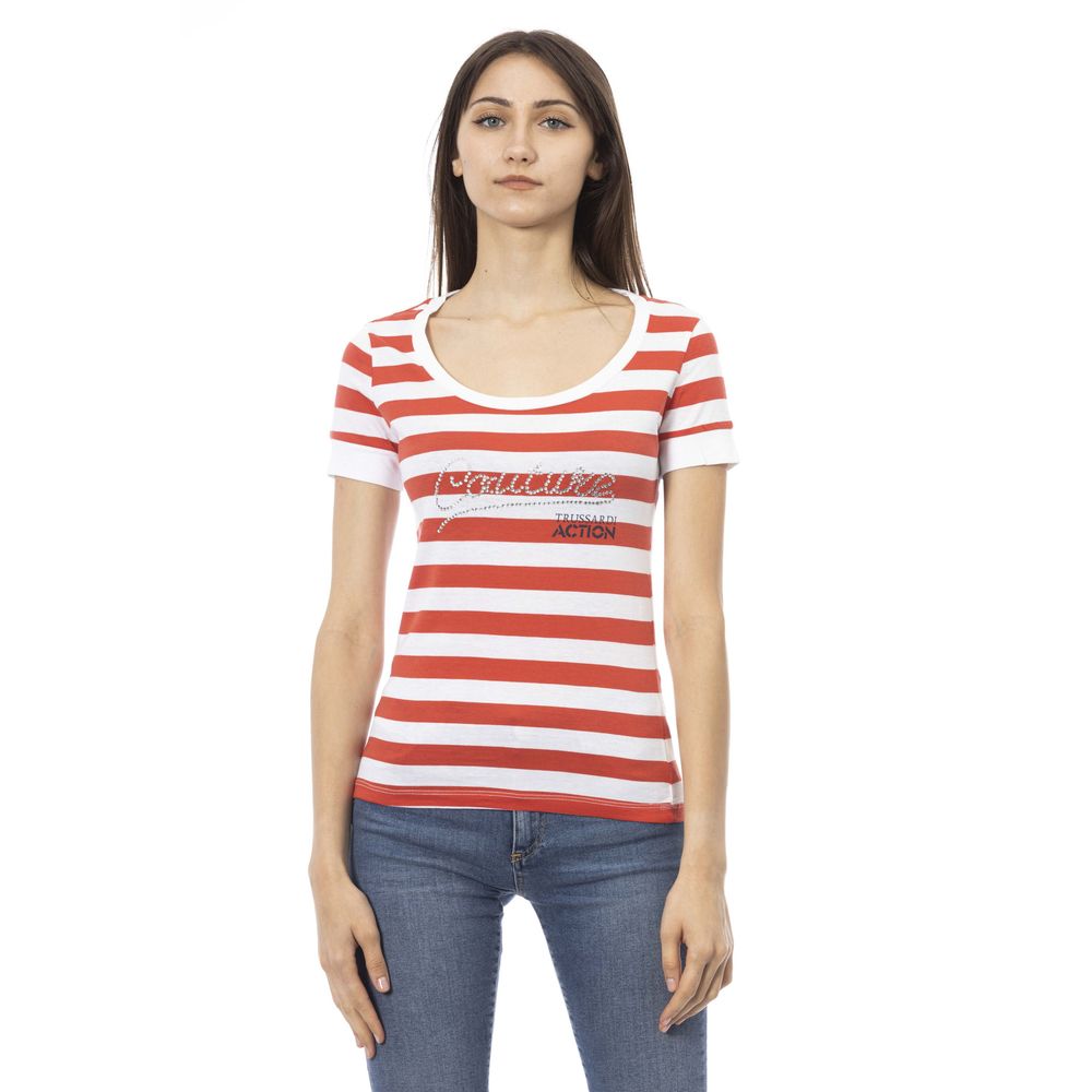 T-shirt da donna in cotone multicolore Trussardi Action