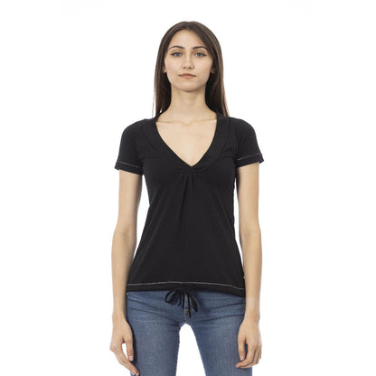 T-shirt da donna Trussardi Action in cotone nero