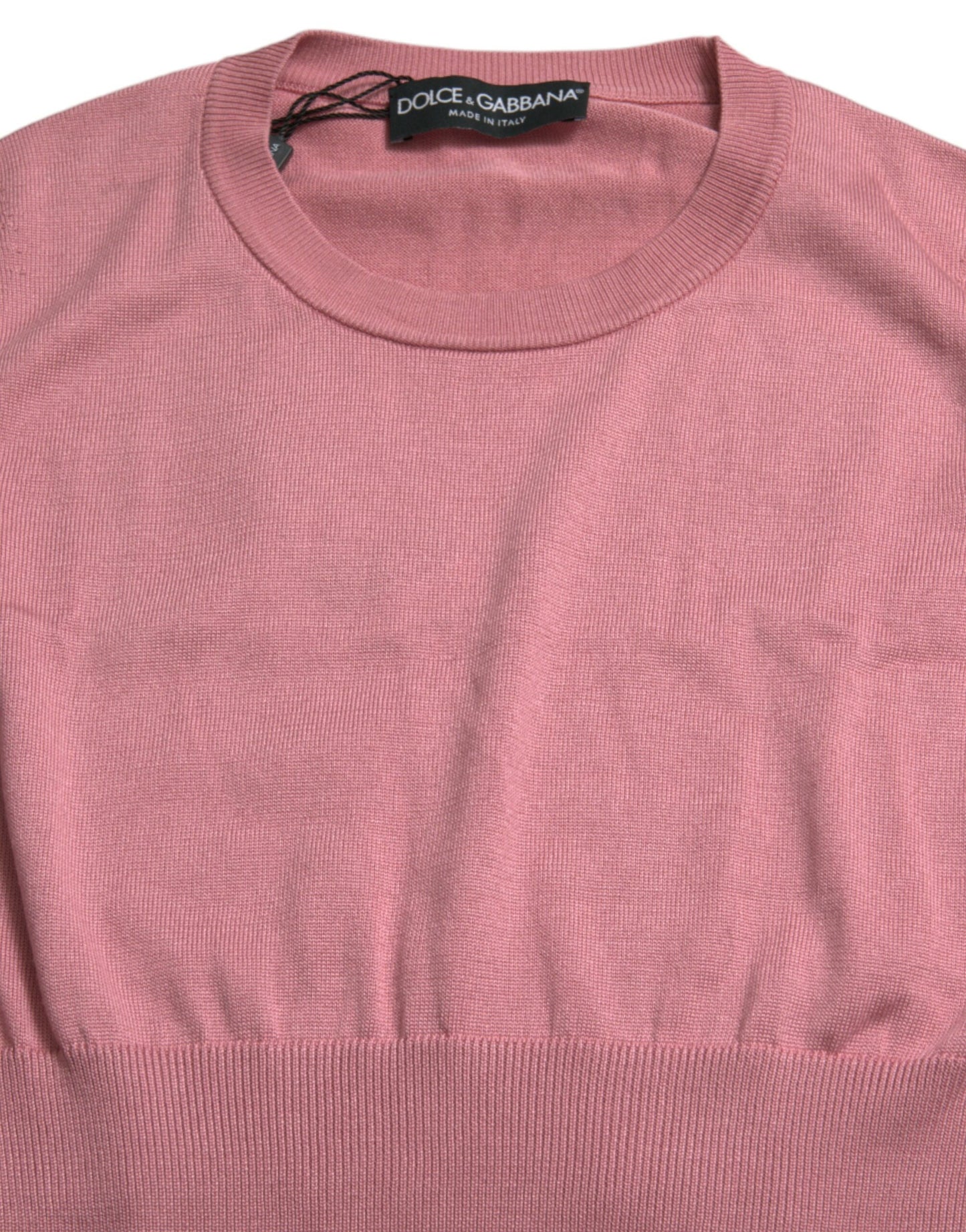 Canotta corta senza maniche con scollo rotondo rosa Dolce &amp; Gabbana
