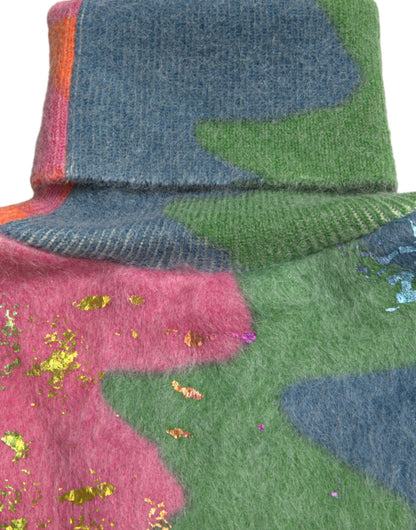 Dolce &amp; Gabbana Maglione dolcevita in mohair multicolore