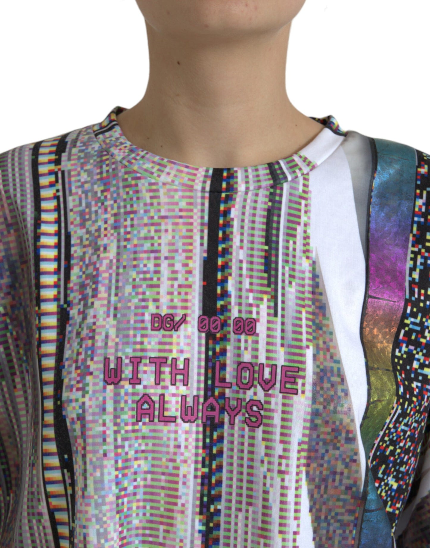 T-shirt con stampa multicolore Dolce &amp; Gabbana con scritta "Love Always"