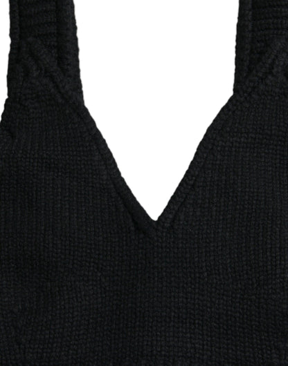 Top bustier corto in cashmere con scollo a V Dolce &amp; Gabbana