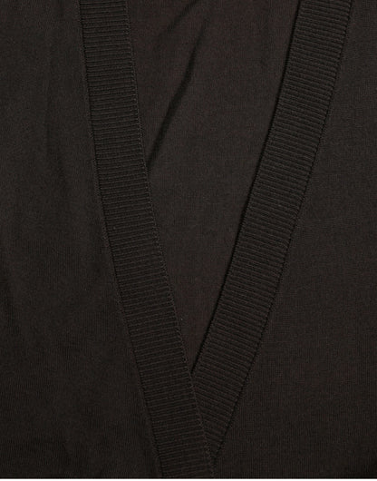 Dolce &amp; Gabbana Maglione Cardigan Incrociato con Scollo a V in Lana Nera