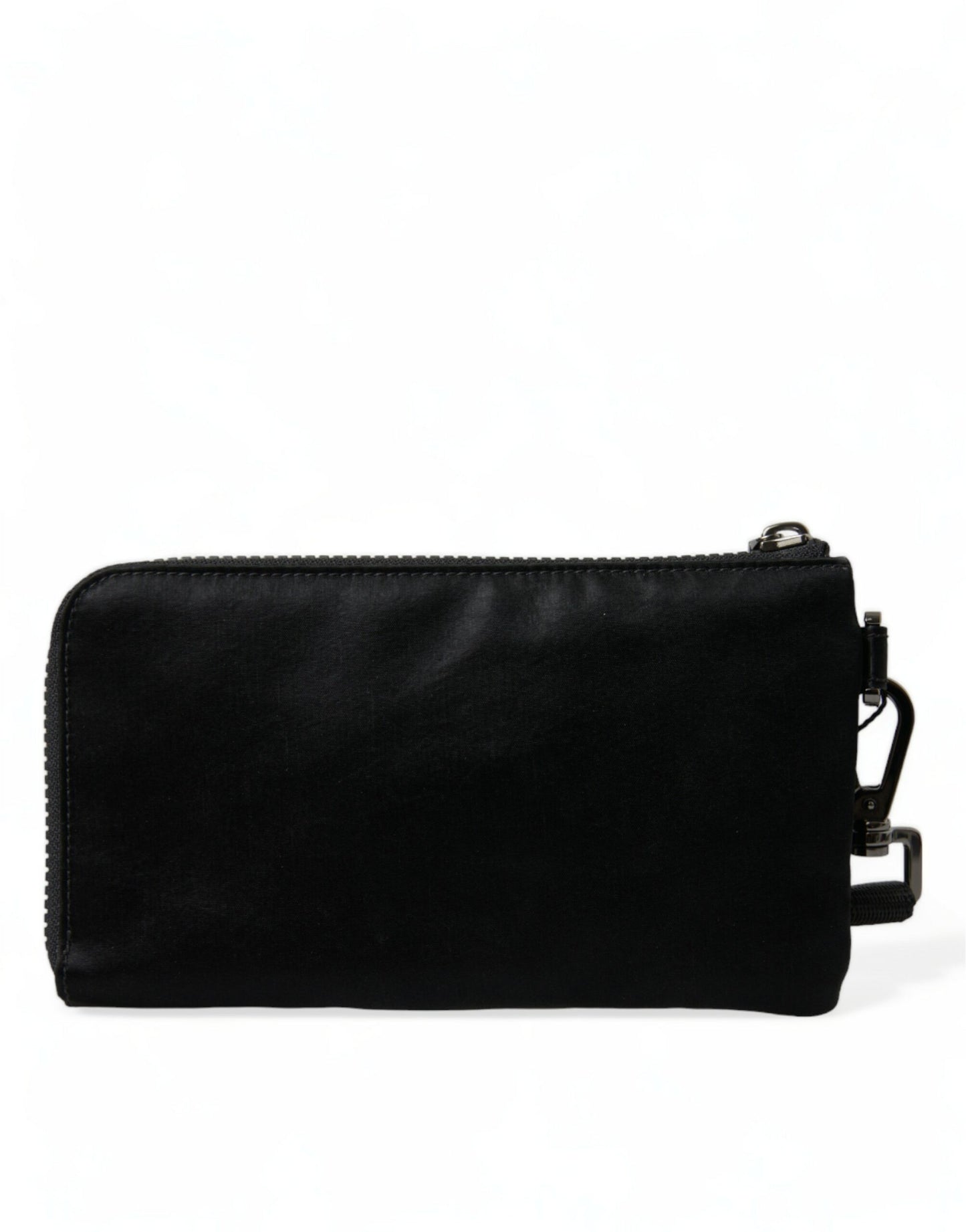 Borsa a tracolla con portachiavi e logo Dolce &amp; Gabbana in nylon nero