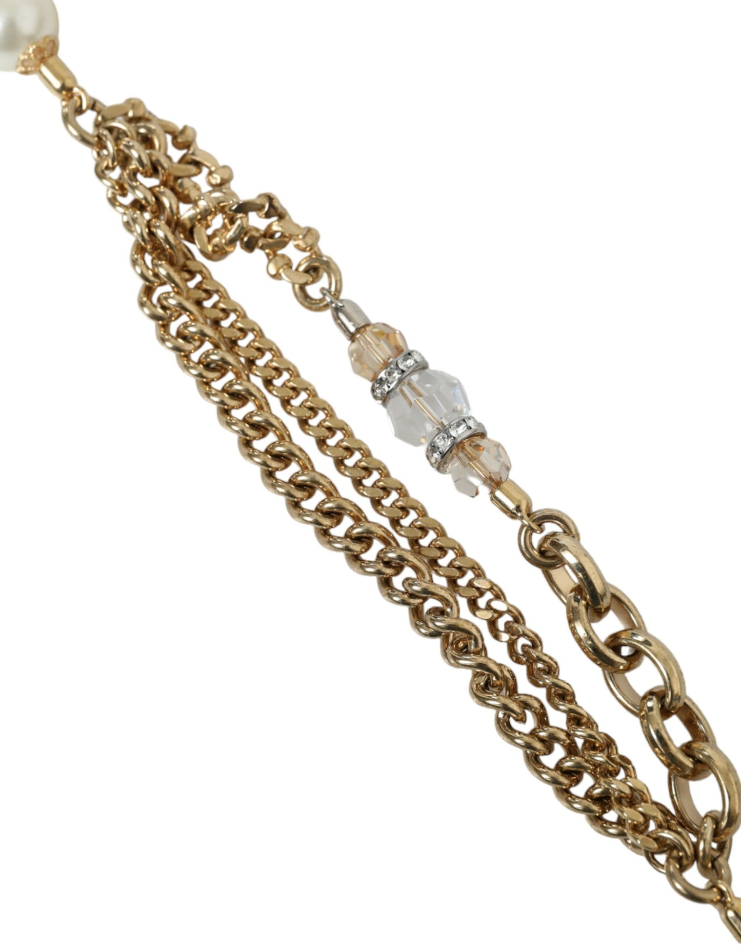 Cintura in ottone dorato intrecciato blu Dolce &amp; Gabbana