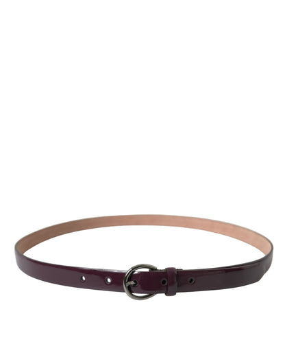 Cintura Dolce &amp; Gabbana in pelle color marrone con fibbia in metallo argentato