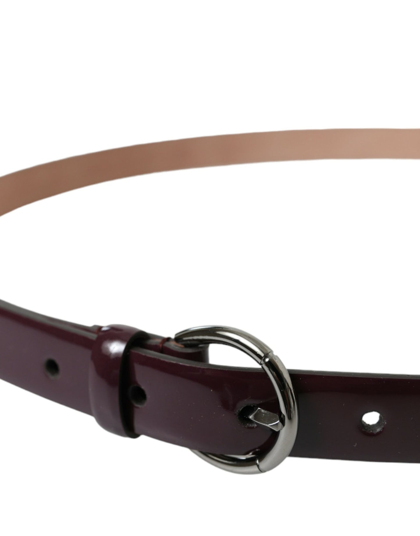 Cintura Dolce &amp; Gabbana in pelle color marrone con fibbia in metallo argentato
