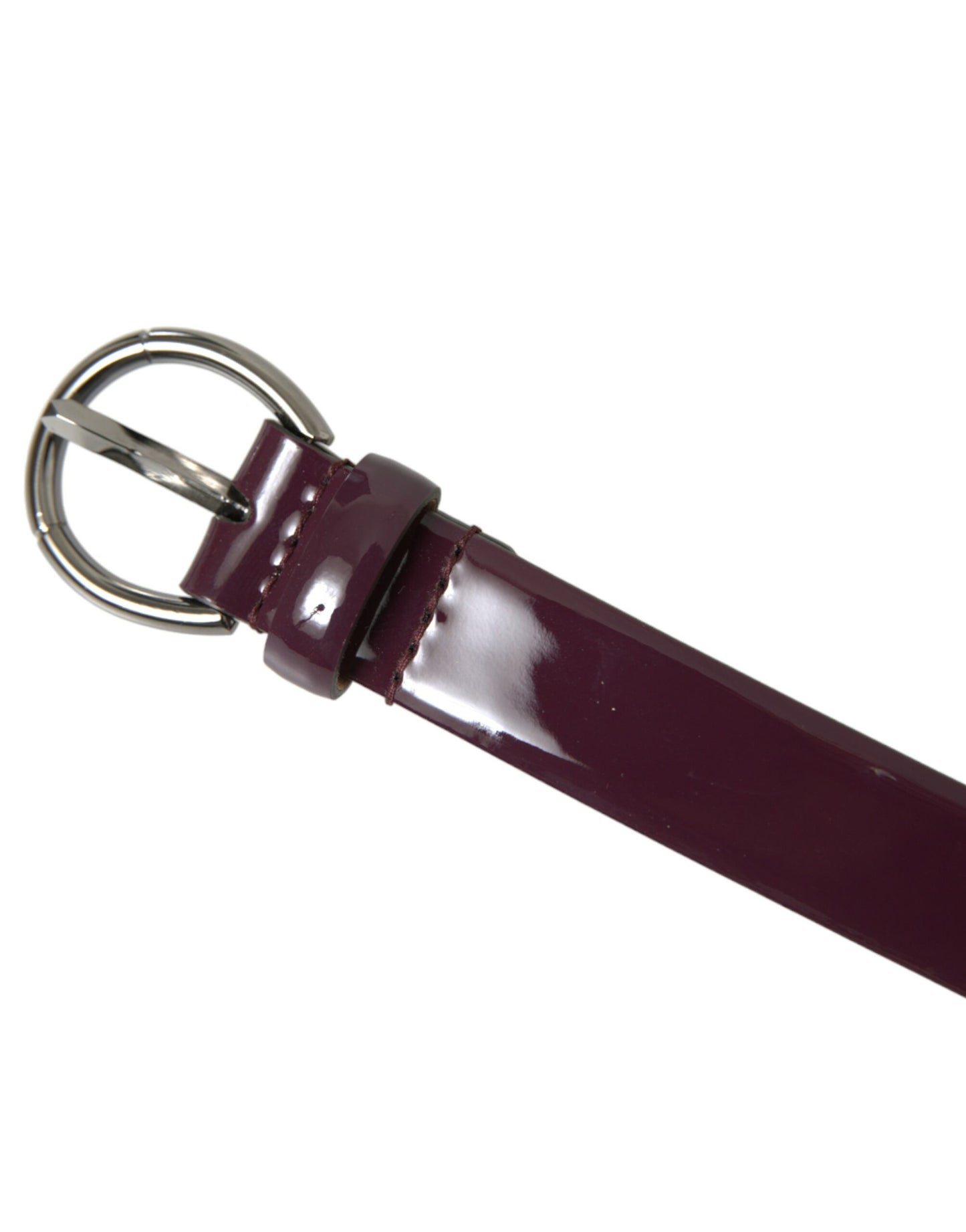 Cintura Dolce &amp; Gabbana in pelle color marrone con fibbia in metallo argentato