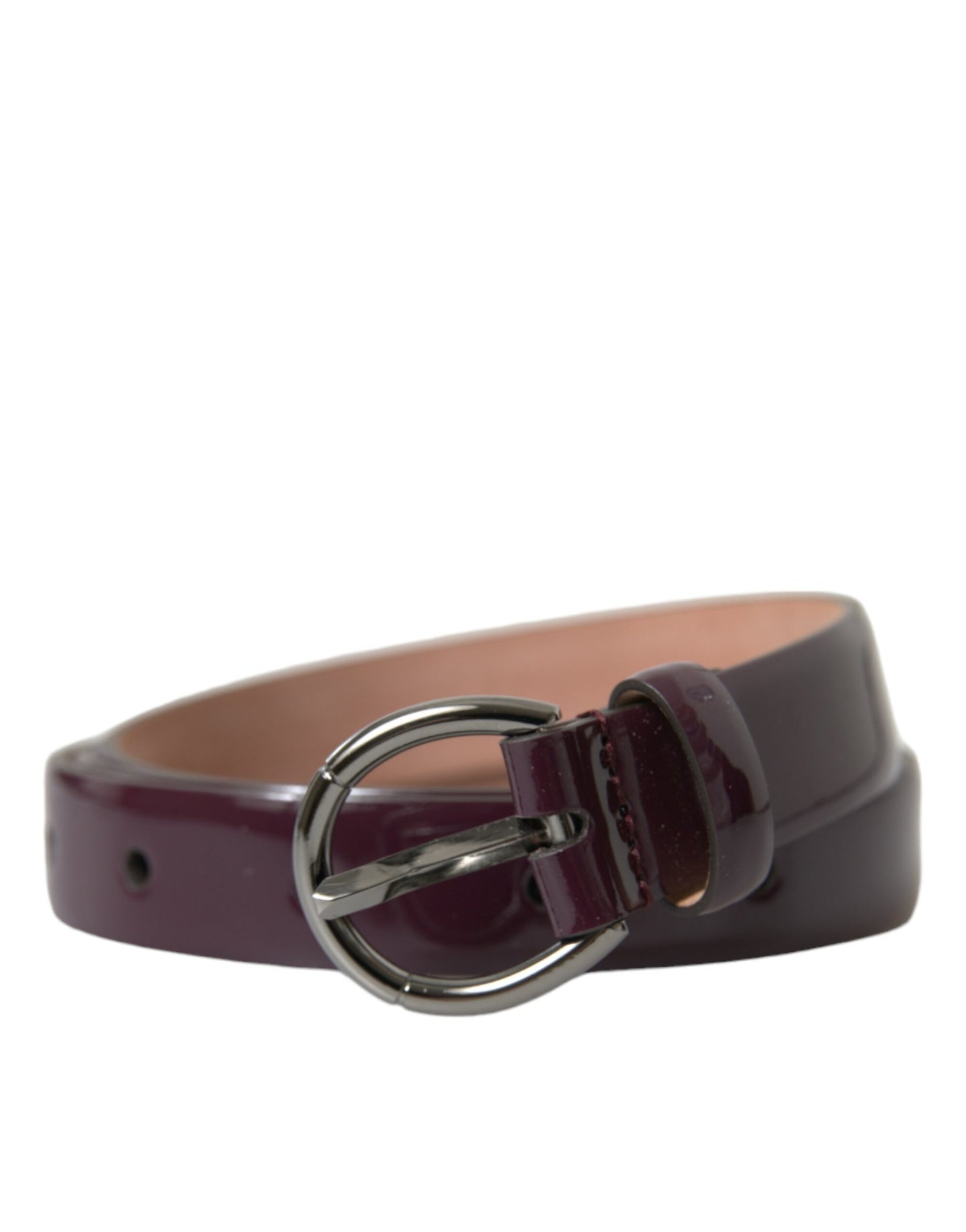 Cintura Dolce &amp; Gabbana in pelle color marrone con fibbia in metallo argentato
