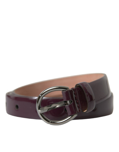 Cintura Dolce &amp; Gabbana in pelle color marrone con fibbia in metallo argentato