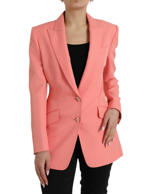 Giacca blazer monopetto in poliestere rosa Dolce &amp; Gabbana