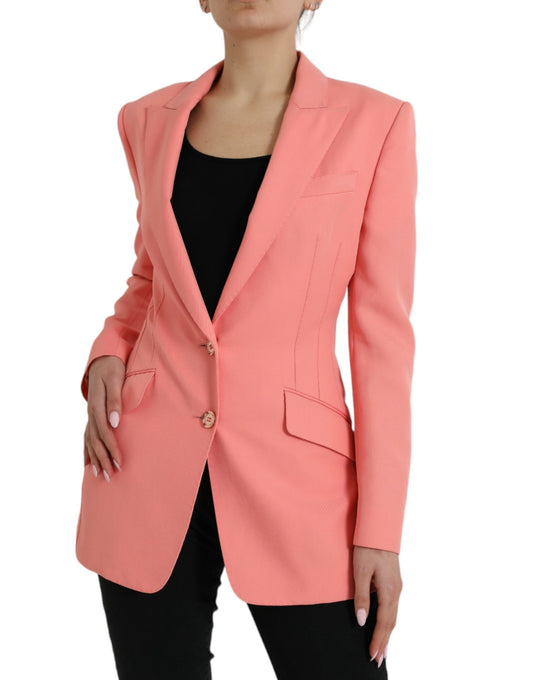 Giacca blazer monopetto in poliestere rosa Dolce &amp; Gabbana