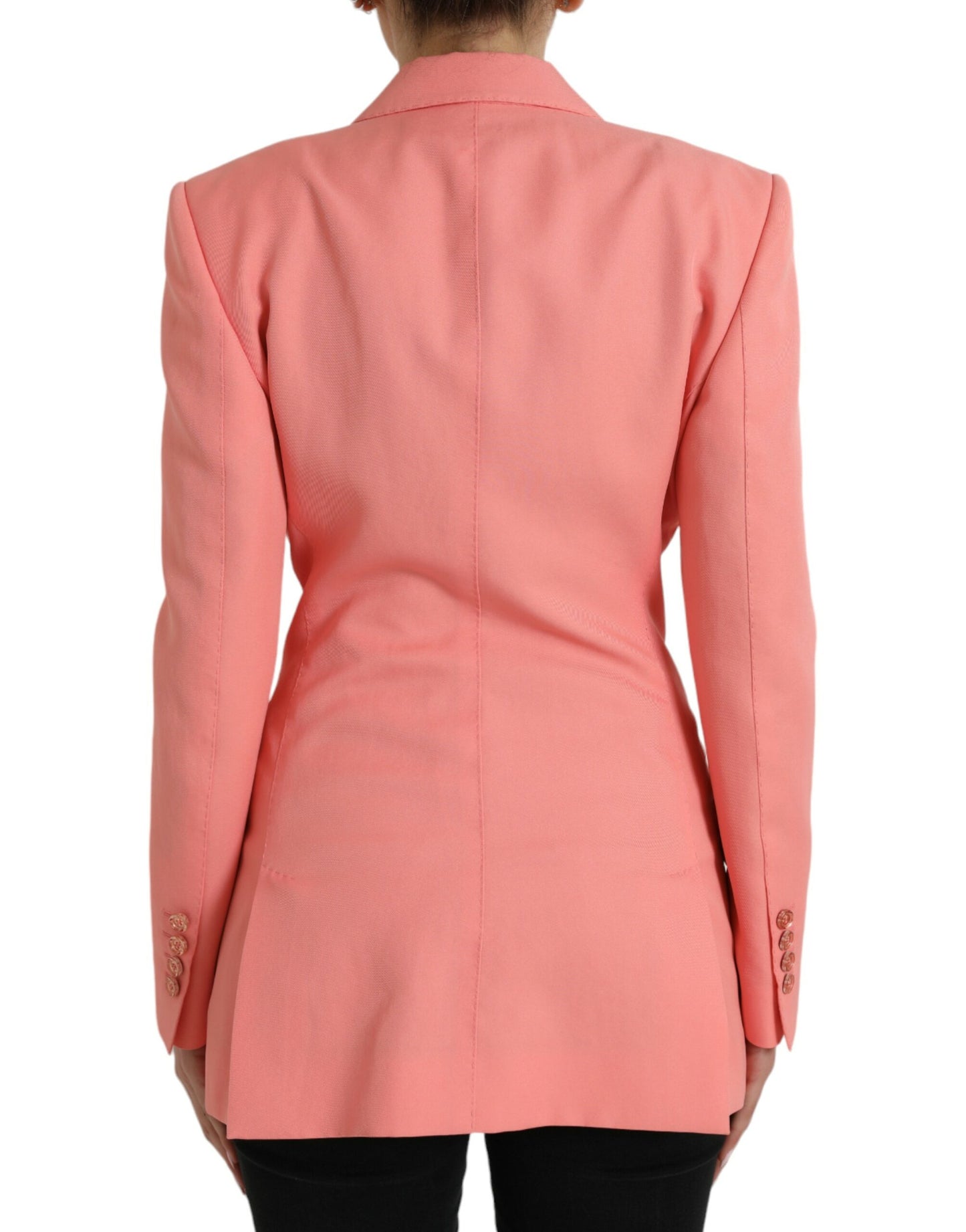 Giacca blazer monopetto in poliestere rosa Dolce &amp; Gabbana