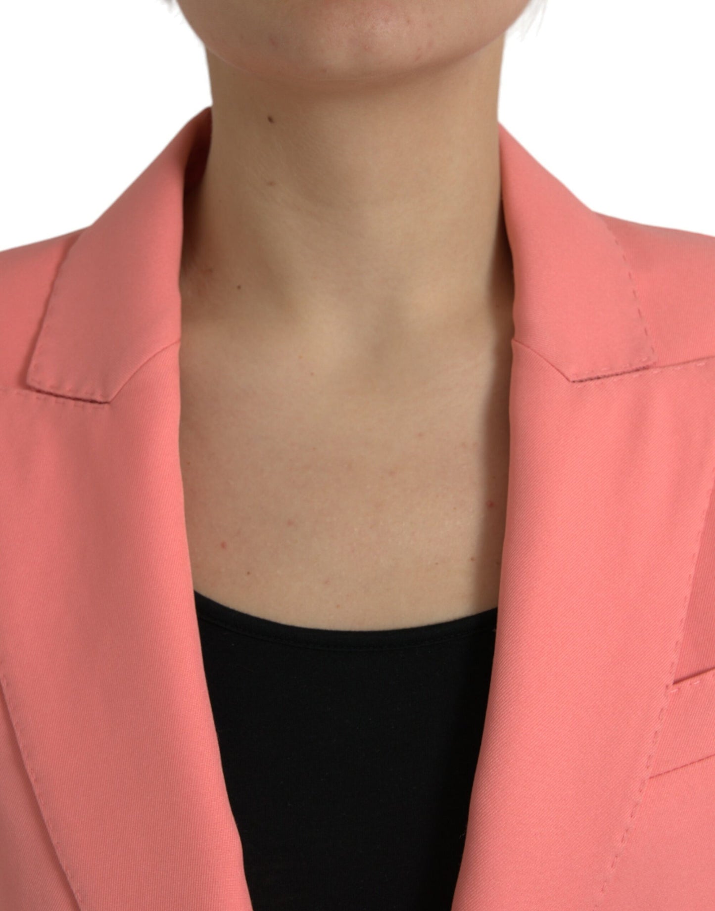 Giacca blazer monopetto in poliestere rosa Dolce &amp; Gabbana