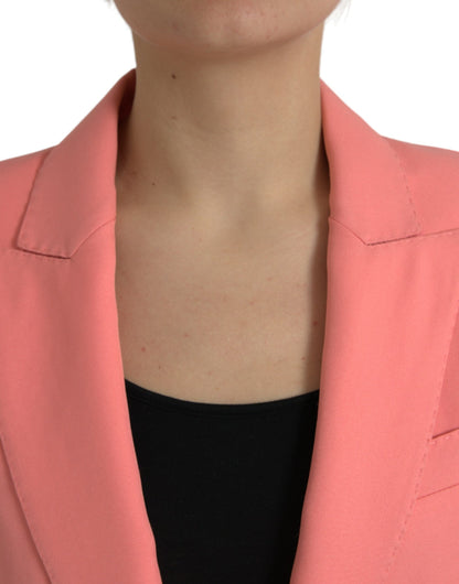 Giacca blazer monopetto in poliestere rosa Dolce &amp; Gabbana