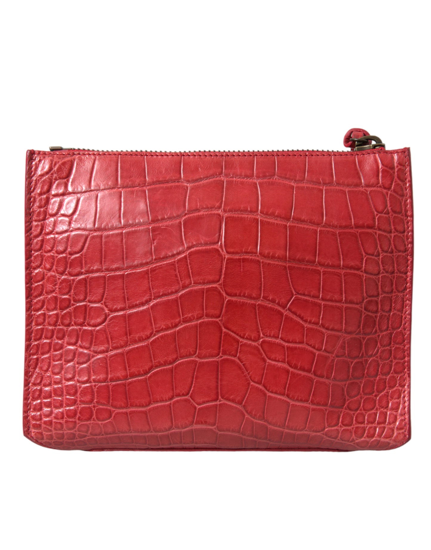 Borsa da polso classica in pelle esotica rossa Balenciaga