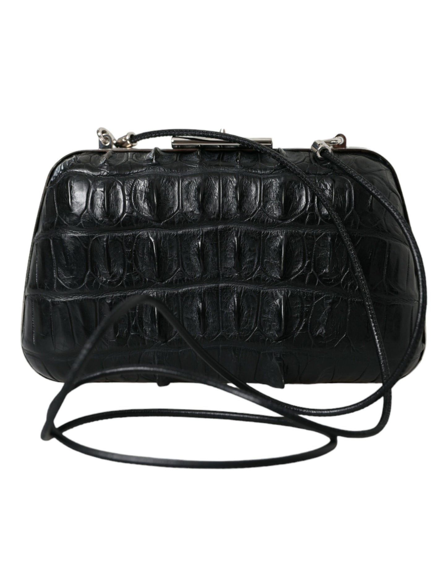 Borsa a tracolla Balenciaga in pelle esotica nera