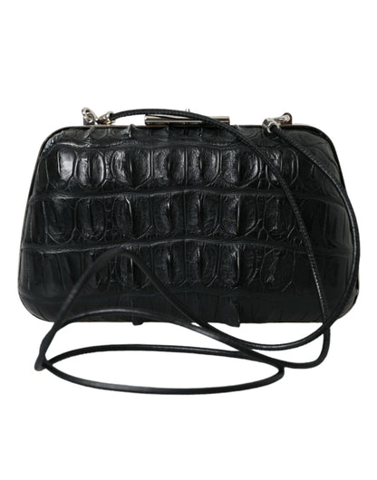 Borsa a tracolla Balenciaga in pelle esotica nera