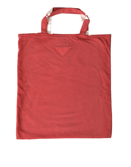 Borsa a tracolla Prada in tessuto jersey rosso con logo