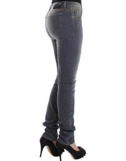 Ermanno Scervino Jeans Slim Grigi Pantaloni in Denim Skinny Leg Stretch