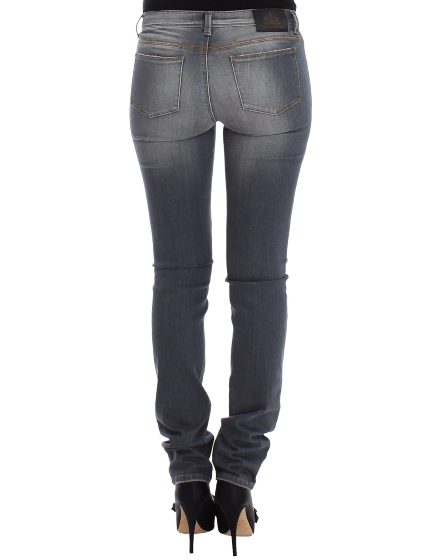 Ermanno Scervino Jeans Slim Grigi Pantaloni in Denim Skinny Leg Stretch