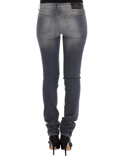 Ermanno Scervino Jeans Slim Grigi Pantaloni in Denim Skinny Leg Stretch
