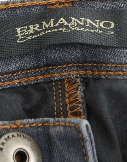 Ermanno Scervino Jeans Slim Grigi Pantaloni in Denim Skinny Leg Stretch