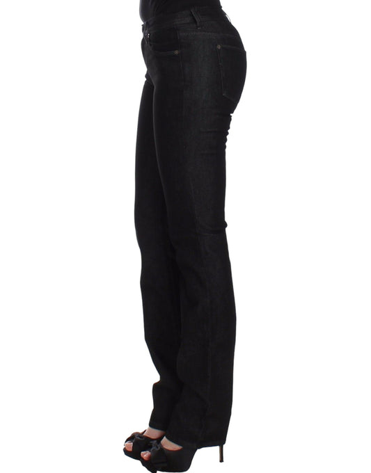 Ermanno Scervino Jeans Slim Neri Pantaloni in Denim Skinny Leg Stretch