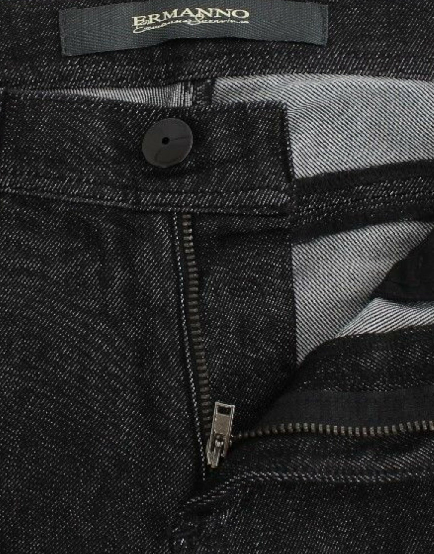 Ermanno Scervino Jeans Slim Neri Pantaloni in Denim Skinny Leg Stretch