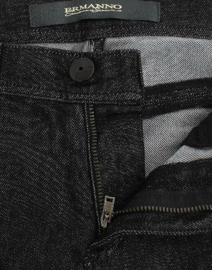 Ermanno Scervino Jeans Slim Neri Pantaloni in Denim Skinny Leg Stretch
