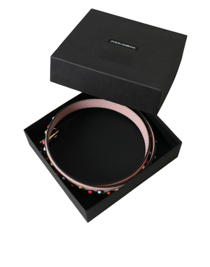 Tracolla per borsa in pelle rosa Dolce &amp; Gabbana
