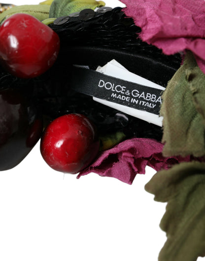 Dolce &amp; Gabbana - Diadema con cristalli e cerchietto rosso anguria e ciliegia