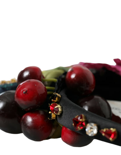 Dolce &amp; Gabbana - Diadema con cristalli e cerchietto rosso anguria e ciliegia