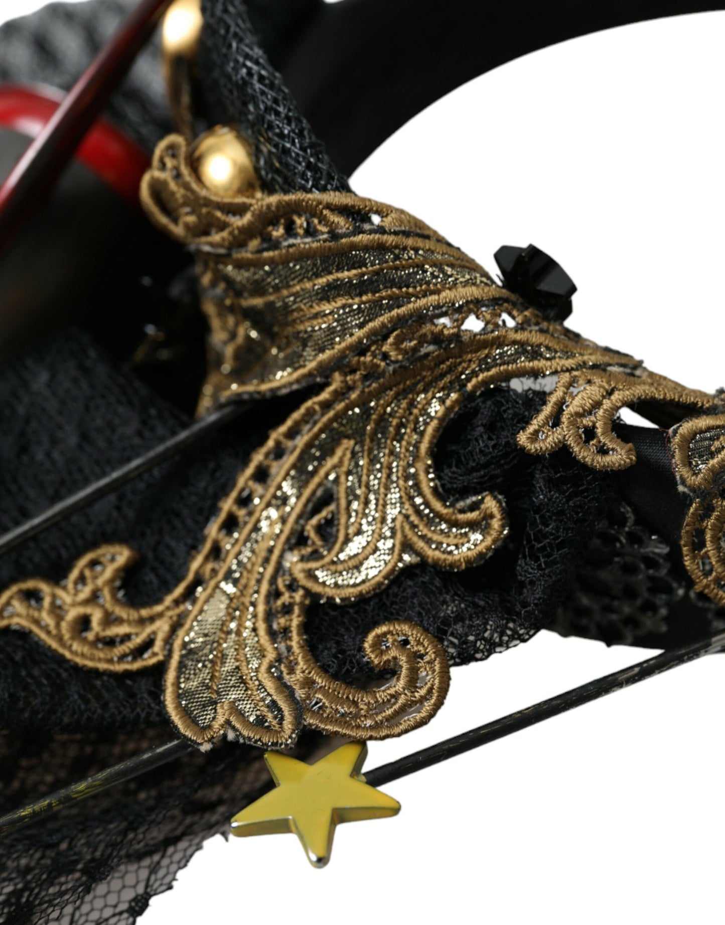 Dolce &amp; Gabbana Multicolor Missile Rocket Crystal Stars Headband Diadema