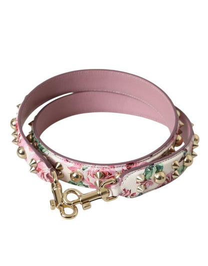 Tracolla per borsa a mano con motivo floreale rosa Dolce &amp; Gabbana