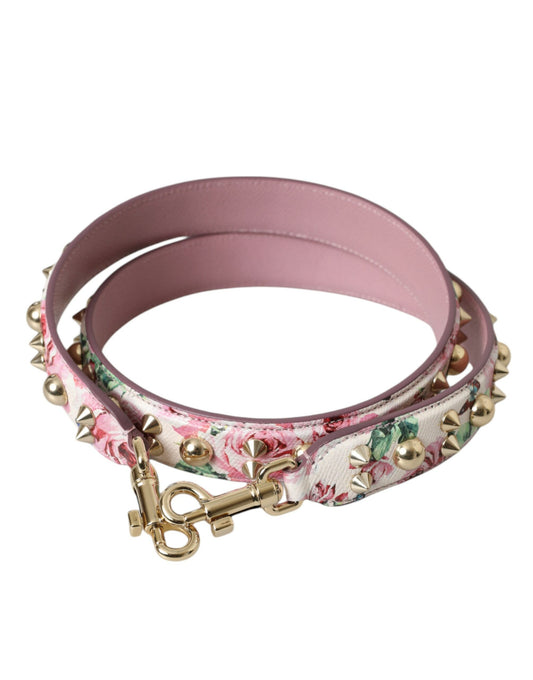 Tracolla per borsa a mano con motivo floreale rosa Dolce &amp; Gabbana