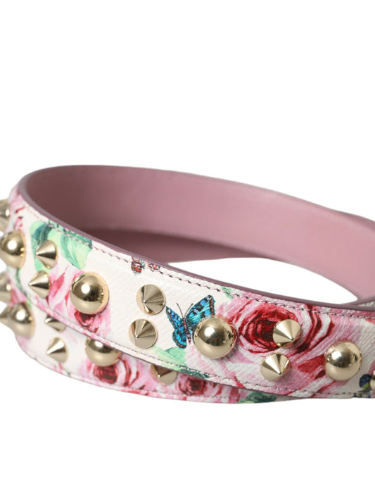 Tracolla per borsa a mano con motivo floreale rosa Dolce &amp; Gabbana