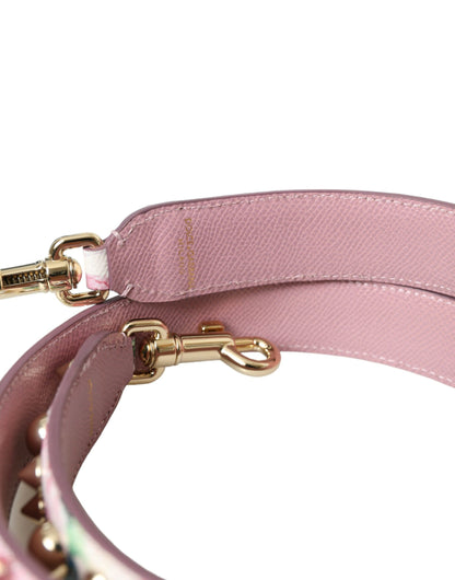 Tracolla per borsa a mano con motivo floreale rosa Dolce &amp; Gabbana