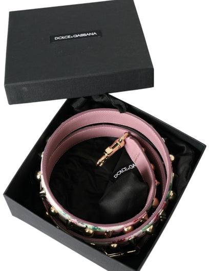 Tracolla per borsa a mano con motivo floreale rosa Dolce &amp; Gabbana