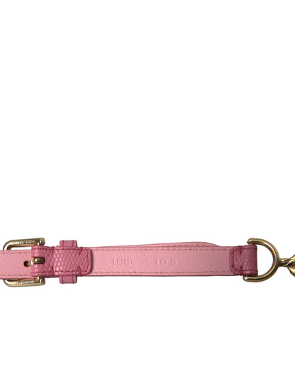 Cintura Dolce &amp; Gabbana in pelle rosa con catena di cristalli