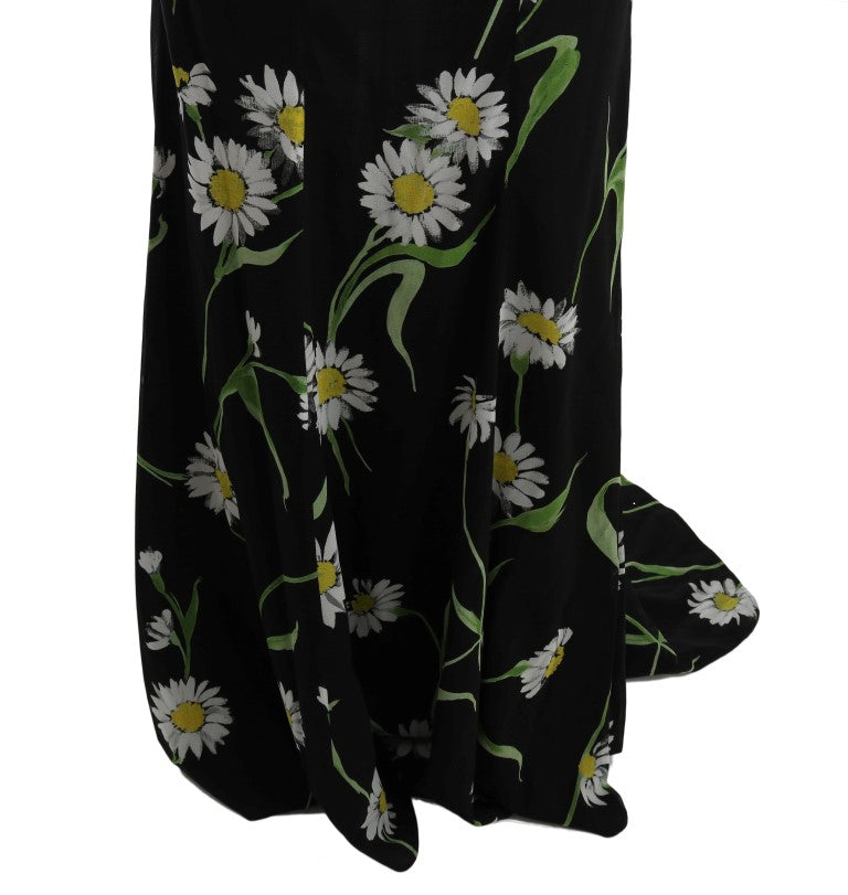 Abito tubino elasticizzato in seta girasole Dolce & Gabbana