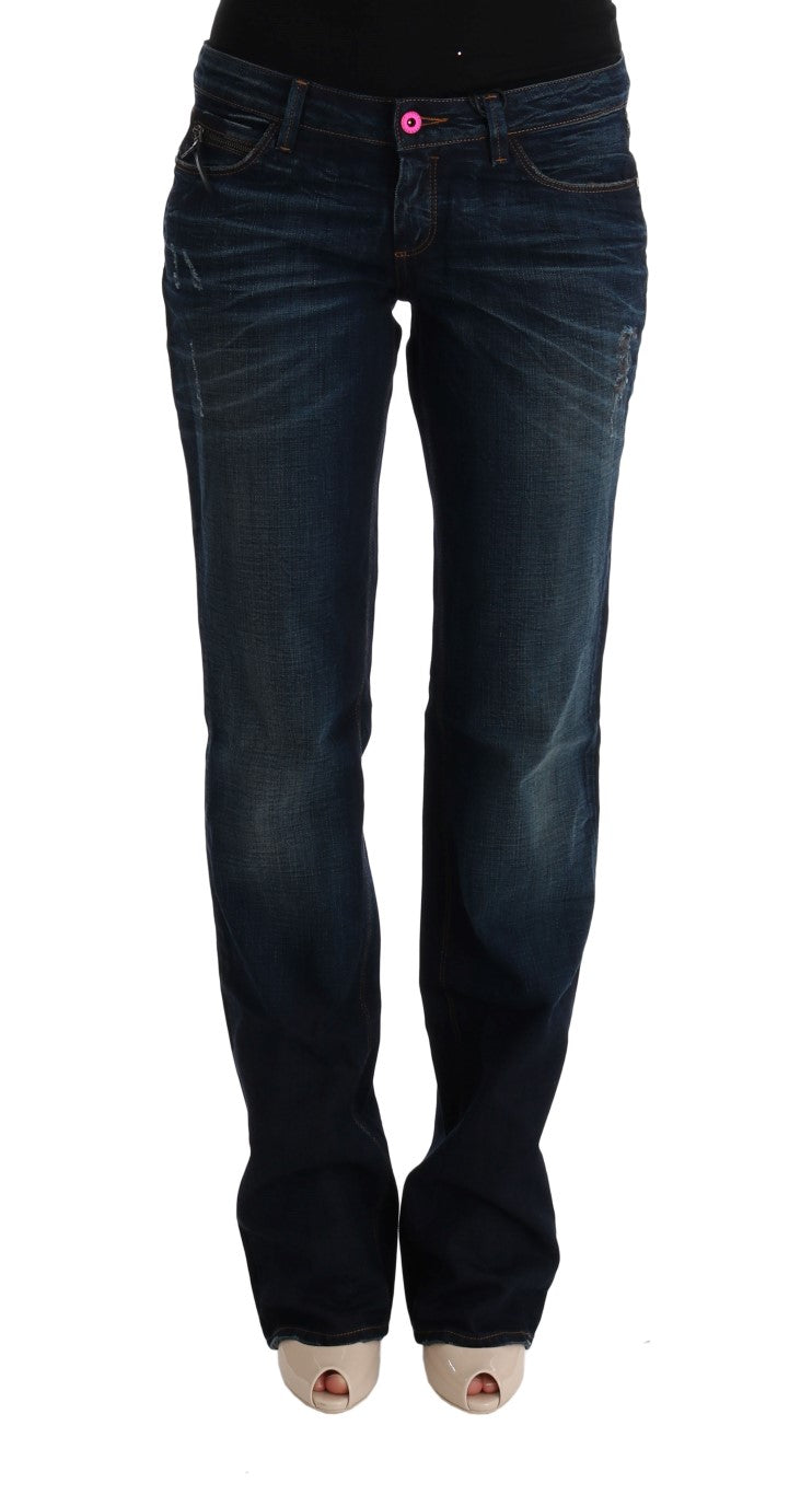 Jeans in denim blu di cotone a vestibilità regolare Costume National